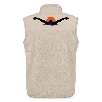 Schwimmen - Unisex Sherpaweste von Stanley/Stella - Beige - Hinten - AI Model Male 178 light (178cm)