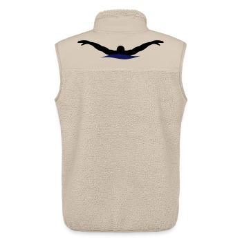 Schwimmen - Unisex Sherpaweste von Stanley/Stella - Beige - Hinten - AI Model Male 178 light (178cm)