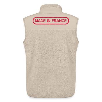 Made in France - Unisex Sherpa Gilet by Stanley/Stella - beige - Back - AI Model Male 178 light (178cm)