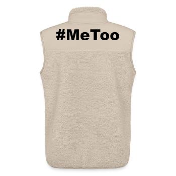 Mouvement #MeToo hashtag * - Veste sans manches sherpa unisexe Stanley/Stella - beige - Dos - AI Model Male 178 light (178cm)