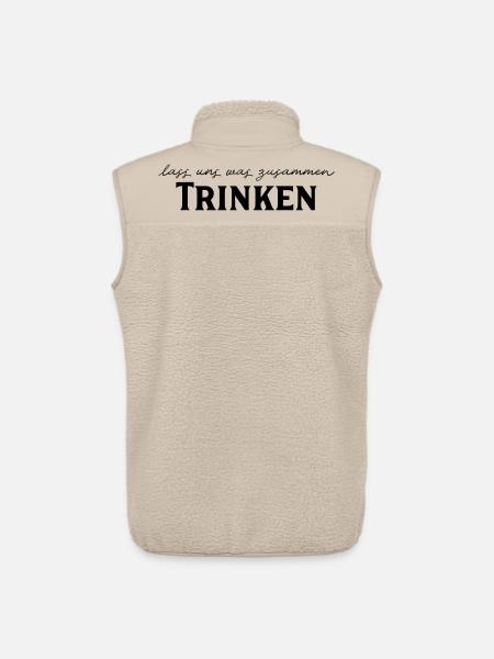 funny sayings - Unisex Sherpa Gilet by Stanley/Stella - beige