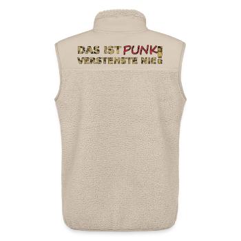 Das ist Punk - Unisex Sherpaweste von Stanley/Stella - Beige - Hinten - AI Model Male 178 light (178cm)