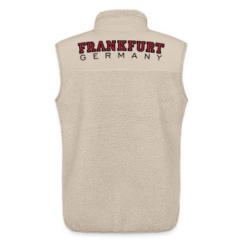 Frankfurt Germany Black&Red - Unisex Sherpa Gilet by Stanley/Stella - beige - Back - AI Model Male 178 light (178cm)