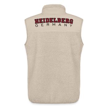 Heidelberg Germany Red/Black - Unisex Sherpa Gilet by Stanley/Stella - beige - Back - AI Model Male 178 light (178cm)