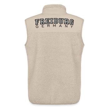 Freiburg Germany - Unisex Sherpaweste von Stanley/Stella - Beige - Hinten - AI Model Male 178 light (178cm)