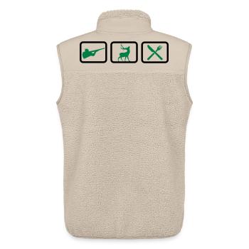 chasse - Veste sans manches sherpa unisexe Stanley/Stella - beige - Dos - AI Model Male 178 light (178cm)