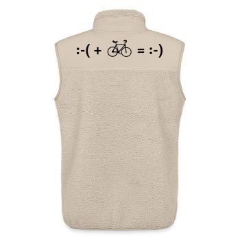 Artistic cycling, artistic cycling, indoor cycling - Unisex Sherpa Gilet by Stanley/Stella - beige - Back - AI Model Male 178 light (178cm)