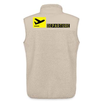 Flugzeug beim Starten - Unisex Sherpaweste von Stanley/Stella - Beige - Hinten - AI Model Male 178 light (178cm)