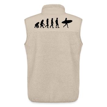 Surfergirl - Unisex Sherpaweste von Stanley/Stella - Beige - Hinten - AI Model Male 178 light (178cm)