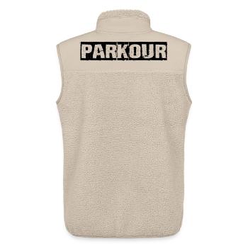 parkour - Unisex Sherpa Gilet by Stanley/Stella - beige - Back - AI Model Male 178 light (178cm)
