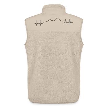 ekg watzmann, mountain, profile, alpine mountaineering pulse - Unisex Sherpa Gilet by Stanley/Stella - beige - Back - AI Model Male 178 light (178cm)
