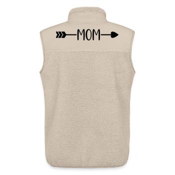 Maman - Veste sans manches sherpa unisexe Stanley/Stella - beige - Dos - AI Model Male 178 light (178cm)