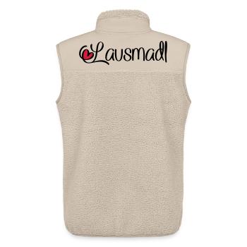 Lausmadl - Unisex Sherpaweste von Stanley/Stella - Beige - Hinten - AI Model Male 178 light (178cm)