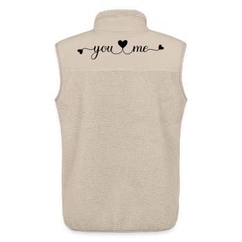 You and Me - Unisex Sherpaweste von Stanley/Stella - Beige - Hinten - AI Model Male 178 light (178cm)