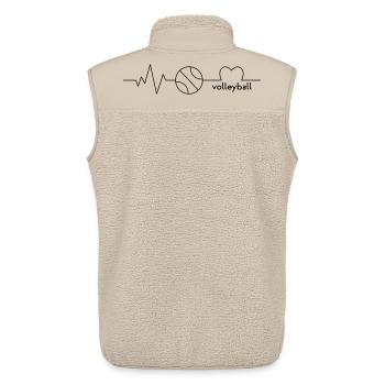 Volleyball - Unisex Sherpaweste von Stanley/Stella - Beige - Hinten - AI Model Male 178 light (178cm)