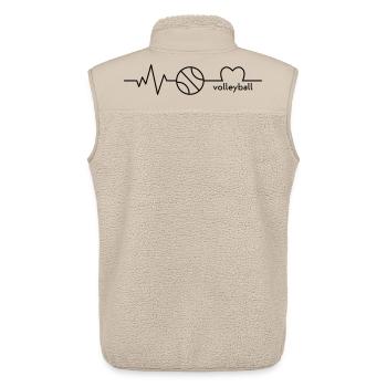 I love Volleyball - Unisex Sherpaweste von Stanley/Stella - Beige - Hinten - AI Model Male 178 light (178cm)