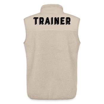 Trainer - Unisex Sherpaweste von Stanley/Stella - Beige - Hinten - AI Model Male 178 light (178cm)