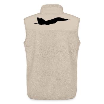 MiG-35 - Unisex Sherpa Gilet by Stanley/Stella - beige - Back - AI Model Male 178 light (178cm)