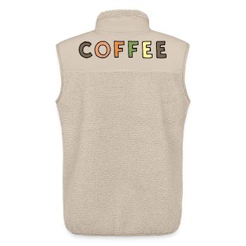 Café - Veste sans manches sherpa unisexe Stanley/Stella - beige - Dos - AI Model Male 178 light (178cm)
