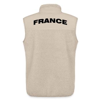 France - Veste sans manches sherpa unisexe Stanley/Stella - beige - Dos - AI Model Male 178 light (178cm)