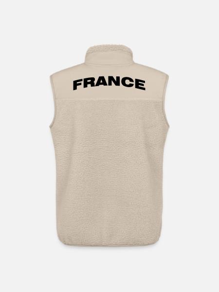 Frankreich - Unisex Sherpaweste von Stanley/Stella - Beige