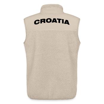 Croatia - Unisex Sherpa Gilet by Stanley/Stella - beige - Back - AI Model Male 178 light (178cm)