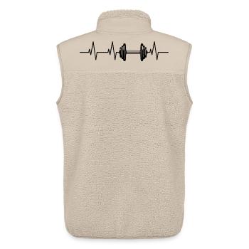 Fitness HeartLine - Unisex Sherpa Gilet by Stanley/Stella - beige - Back - AI Model Male 178 light (178cm)
