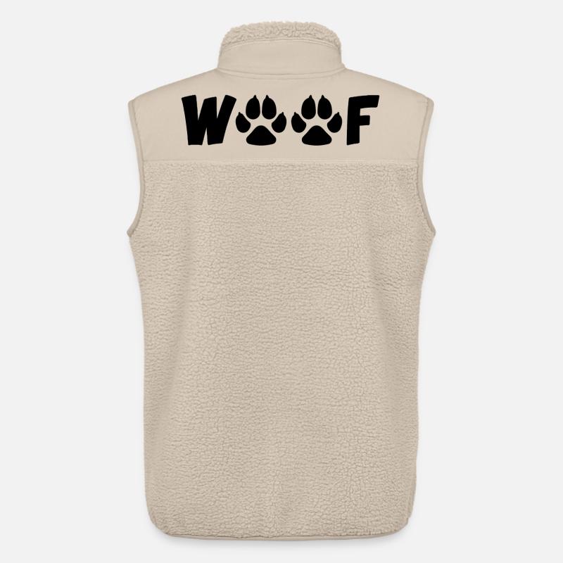Bellender Hund (schwarz) - Unisex Sherpaweste von Stanley/Stella - Beige