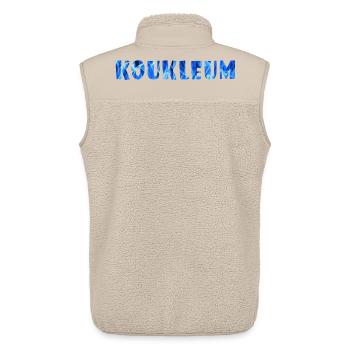 Kühl für alle, denen kalt ist # - Unisex Sherpaweste von Stanley/Stella - Beige - Hinten - AI Model Male 178 light (178cm)