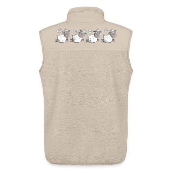 Nö Schaf Und Kleine Schafherde - Unisex Sherpaweste von Stanley/Stella - Beige - Hinten - AI Model Male 178 light (178cm)