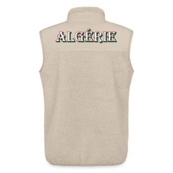 Algérie Idée cadeau Algérie - Veste sans manches sherpa unisexe Stanley/Stella - beige - Dos - AI Model Male 178 light (178cm)