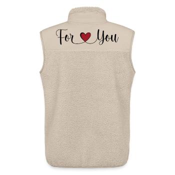 For you - Unisex Sherpa Gilet by Stanley/Stella - beige - Back - AI Model Male 178 light (178cm)