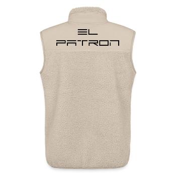 El Patron Lettering – Stylish Saying - Unisex Sherpa Gilet by Stanley/Stella - beige - Back - AI Model Male 178 light (178cm)