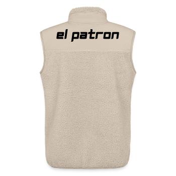 El Patron – Le look du chef - Veste sans manches sherpa unisexe Stanley/Stella - beige - Dos - AI Model Male 178 light (178cm)