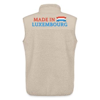 Made in Luxembourg, Luxembourg pride - Unisex Sherpa Gilet by Stanley/Stella - beige - Back - AI Model Male 178 light (178cm)