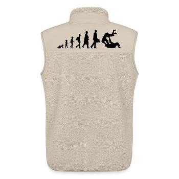 Development of Judo - Unisex Sherpa Gilet by Stanley/Stella - beige - Back - AI Model Male 178 light (178cm)