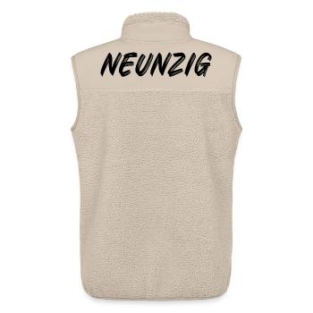 90 / Neunzig / 90. Geburtstag - Unisex Sherpaweste von Stanley/Stella - Beige - Hinten - AI Model Male 178 light (178cm)