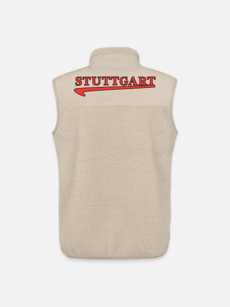 Stuttgart Schriftzug mit rotem Unterstrich - Unisex Sherpaweste von Stanley/Stella - Beige