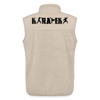 Karatéka - Veste sans manches sherpa unisexe Stanley/Stella - beige - Dos - AI Model Male 178 light (178cm)