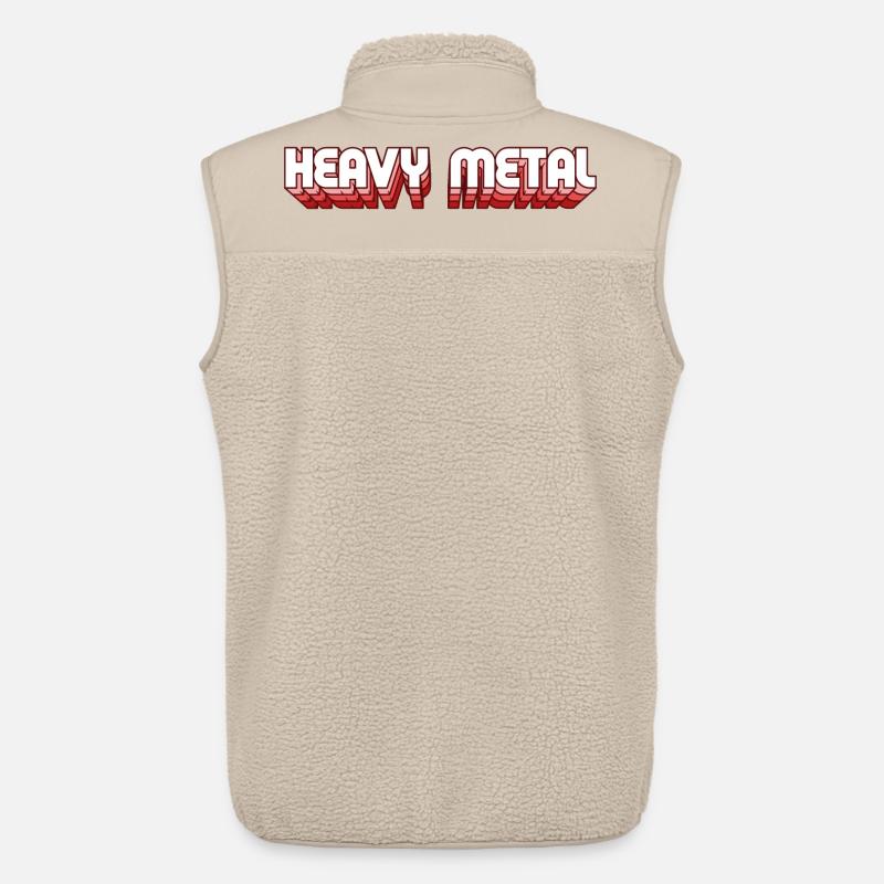 Heavy-Metal-Retro-Stil 3D-Text-Logo - Unisex Sherpaweste von Stanley/Stella - Beige