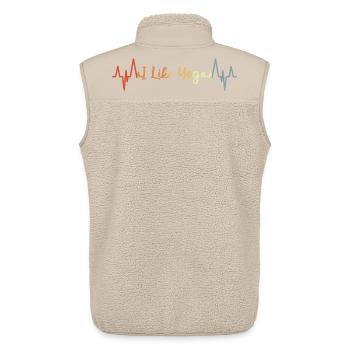 Yoga Heart Palpitations - Unisex Sherpa Gilet by Stanley/Stella - beige - Back - AI Model Male 178 light (178cm)