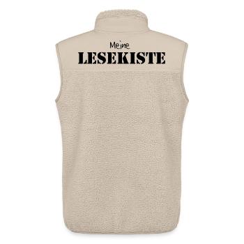 My Reading Box Sticker Sticker Book Box - Unisex Sherpa Gilet by Stanley/Stella - beige - Back - AI Model Male 178 light (178cm)