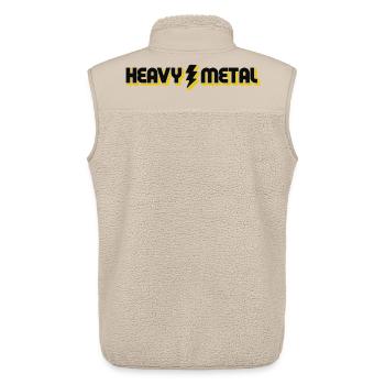Heavy Metal Lightning Bolt Text Logo - Unisex Sherpa Gilet by Stanley/Stella - beige - Back - AI Model Male 178 light (178cm)