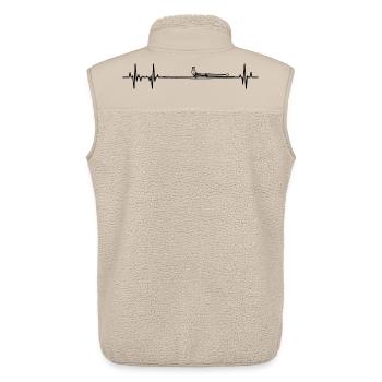 Ruderboot EKG Herzlinie - Unisex Sherpaweste von Stanley/Stella - Beige - Hinten - AI Model Male 178 light (178cm)