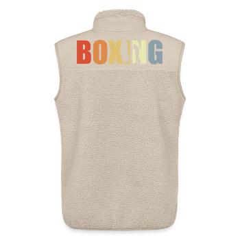 Boxing Vintage Look - Unisex Sherpa Gilet by Stanley/Stella - beige - Back - AI Model Male 178 light (178cm)