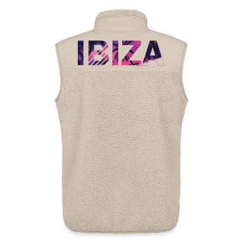Ibiza Urlaub Palmen - Unisex Sherpaweste von Stanley/Stella - Beige - Hinten - AI Model Male 178 light (178cm)