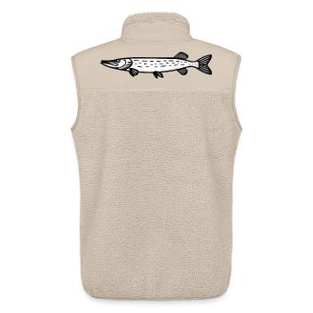 Pike 01 - Unisex Sherpa Gilet by Stanley/Stella - beige - Back - AI Model Male 178 light (178cm)