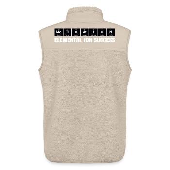 Motivation – Elemental for Success Periodensystem - Unisex Sherpaweste von Stanley/Stella - Beige - Hinten - AI Model Male 178 light (178cm)