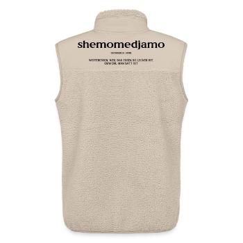 shemomedjamo - Unisex Sherpaweste von Stanley/Stella - Beige - Hinten - AI Model Male 178 light (178cm)