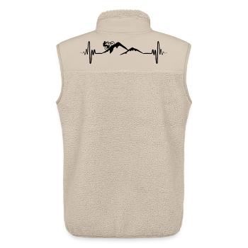Palpitations ECG des vététistes - Veste sans manches sherpa unisexe Stanley/Stella - beige - Dos - AI Model Male 178 light (178cm)